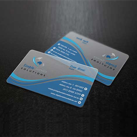 Transparent Business Card design services